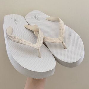 J. Crew Whitel Flatform Platform Flip Flop Women’s 8